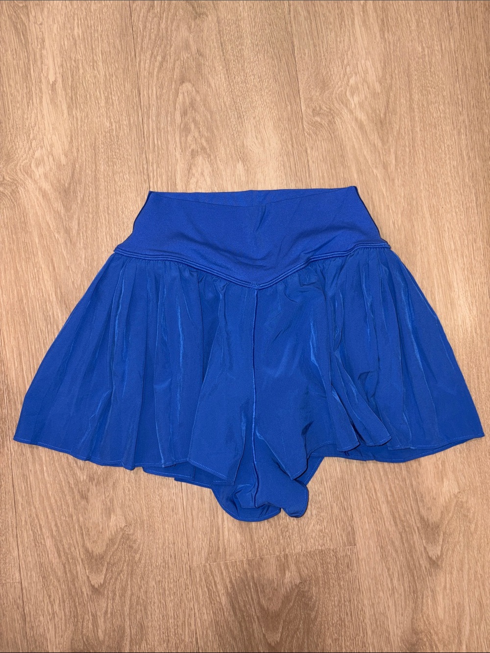 Women's Steel Blue Athletic Skirted Shorts
